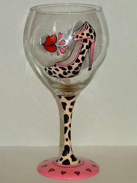 glass and Patterns Glass Wine Painted wine Painting Stained Designs,  painting Glass patterns