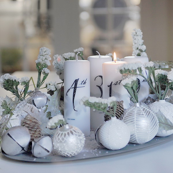 white-silver-christmas-floral-centerpiece