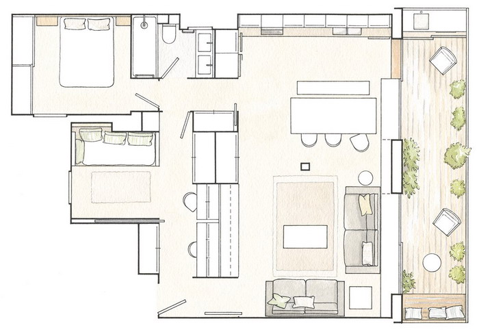 smart-zoning-ideas-in-one-spanish-apartment-plan
